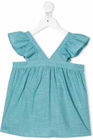 BONPOINT Ruffle-trim sleeveless smock top