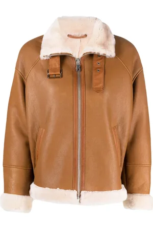 LISKA Zip-front shearling jacket