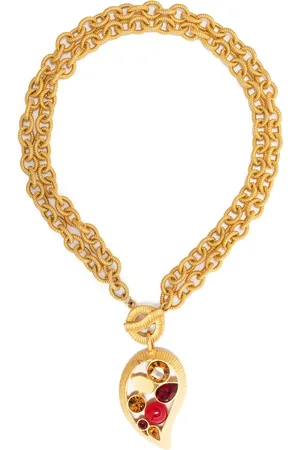 Givenchy 1990s paisley pendant necklace