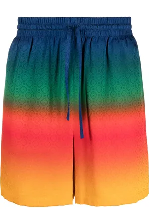 Casablanca Peace Gradient silk shorts