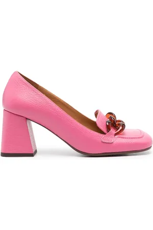 Chie Mihara 75mm chain-link detail leather loafers
