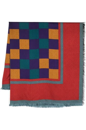 Saint Laurent 1980s checkerboard-print silk scarf