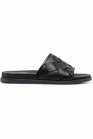Casadei Interwoven leather sliders