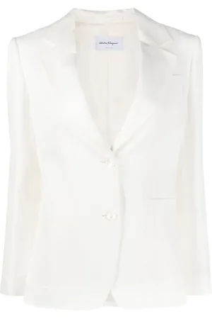 Salvatore Ferragamo Single-breasted silk-blend blazer