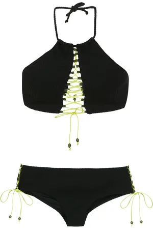 AMIR SLAMA Lace up bikini top