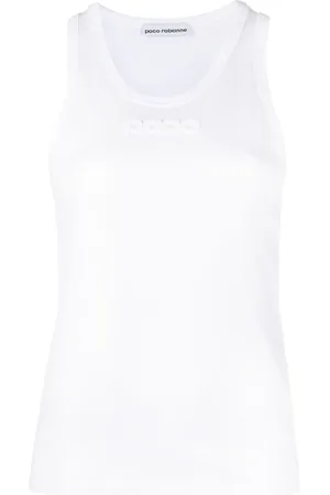 Paco rabanne Logo-embossed cotton tank top