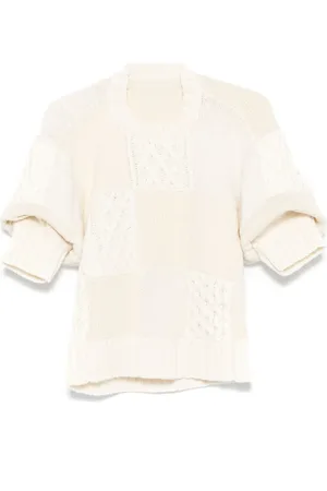 SACAI Short puff-sleeves jumper