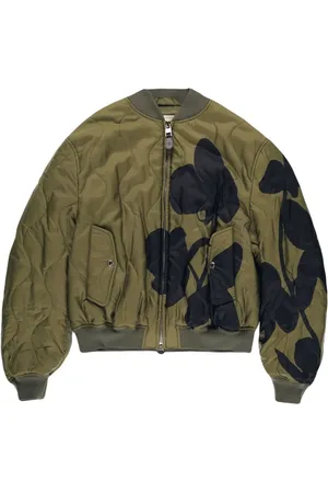 Alexander McQueen Orchid quilted bomber jacket