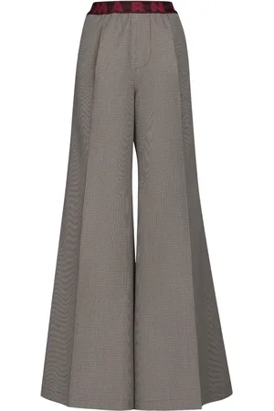 Marni Logo-waistband checked trousers