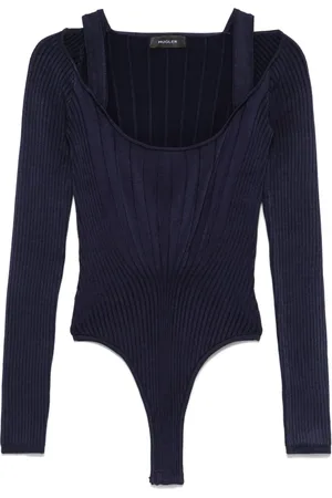 MUGLER Scoop-neck bodysuit