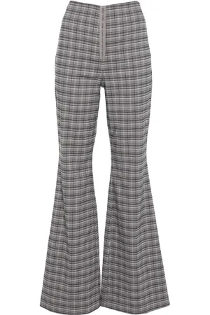 ROTATE Checked flared trousers