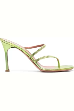 Amina Muaddi 105mm crystal-embellished sandals