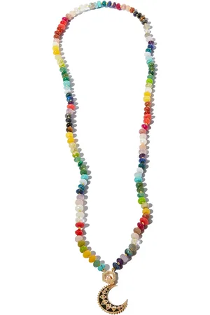 HARWELL GODFREY 18kt yellow gold rainbow gemstone beaded necklace