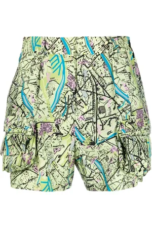 Fendi Map-print cargo shorts