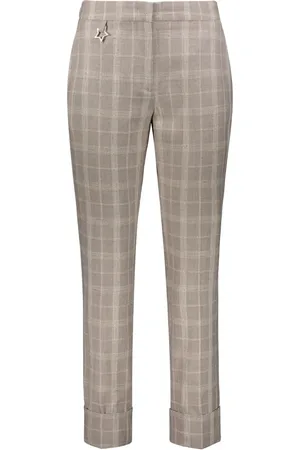 LORENA ANTONIAZZI Check-print trousers