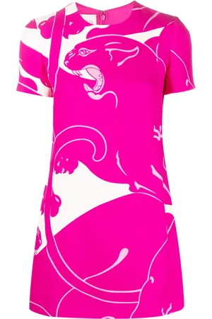 VALENTINO GARAVANI Pnather-print short-sleeve dress