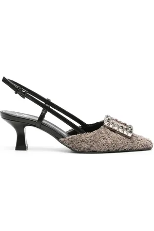 ROBERTO FESTA Stefi 60mm crystal-embellished slingback pumps