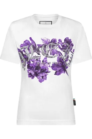 Philipp Plein Floral-print cotton T-shirt