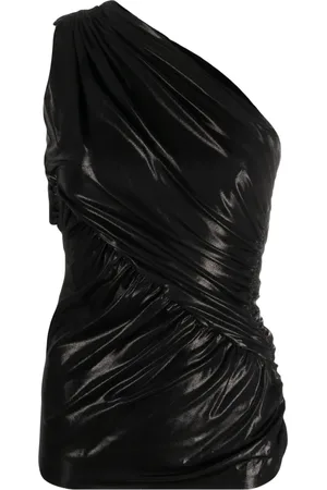 Rick Owens Lamé-effect one-shoulder top
