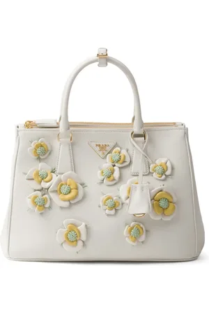 Prada Large Galleria floral appliqué bag