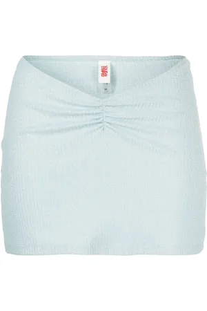 Solid Ribbed mini skirt
