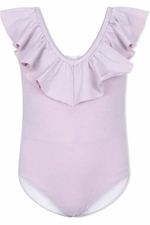 MONNALISA Ruffle-trim V-neck swimsuit