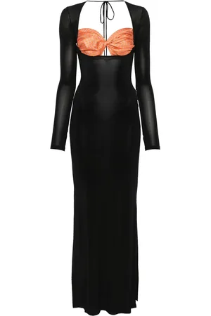 Marine Serre Regenerated Silk Scarves maxi dress