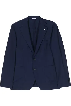Manuel Ritz Single-breasted virgin wool blazer