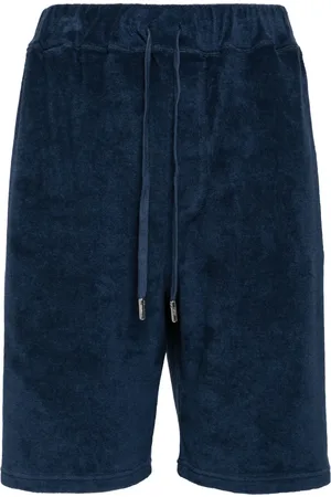 FEDELI Terry cloth-effect track shorts