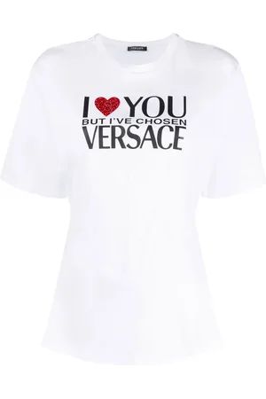 VERSACE Slogan-print cotton T-shirt