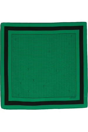 VALENTINO GARAVANI 1980s logo-print silk scarf