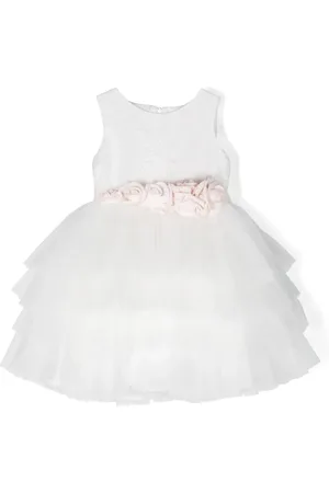 Mimilù Floral appliqué lace-detailed dress