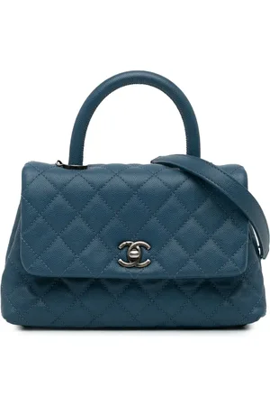 CHANEL 2016-2017 Mini Quilted Caviar Coco Top Handle Bag satchel