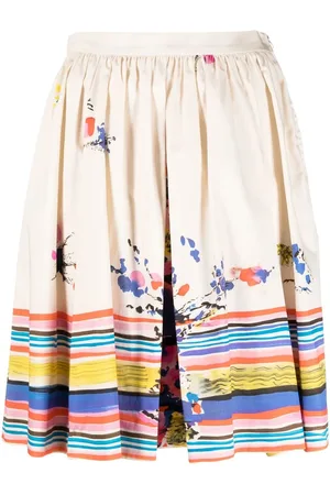 VALENTINO GARAVANI 2000 abstract-print cotton skirt