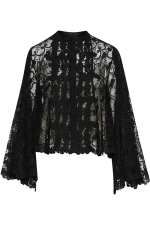 Oscar de la Renta Floral-lace detail blouse