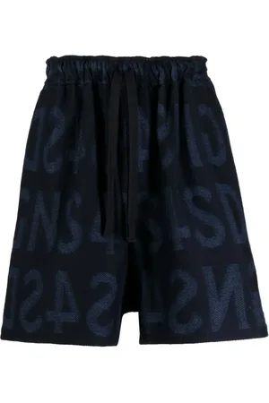 4SDESIGNS Logo-print cotton bermuda shorts