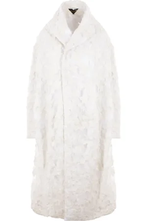 Comme des Garçons Distressed-lace long coat