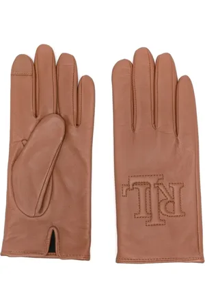 Ralph Lauren Logo-embossed leather gloves
