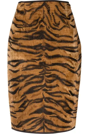 Gianfranco Ferré 1990s animal-print pencil skirt