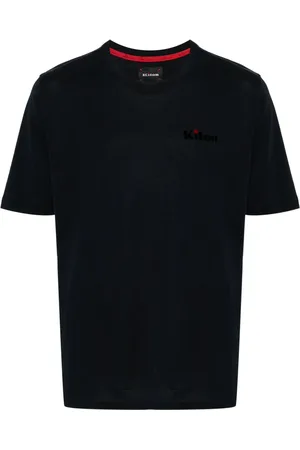 Kiton Flocked-logo cotton T-shirt