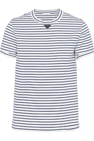 Prada Triangle-logo striped T-shirt