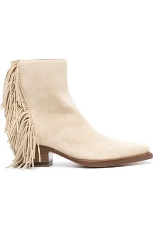 Buttero Fringed suede ankle boots