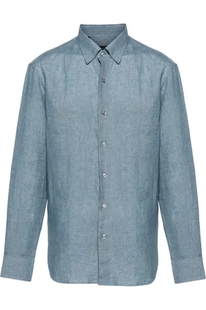 BRIONI Chambray linen shirt