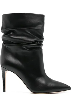 PARIS TEXAS 100mm ruched leather boots