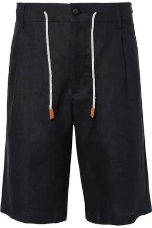 ELEVENTY Drawstring-waist linen shorts