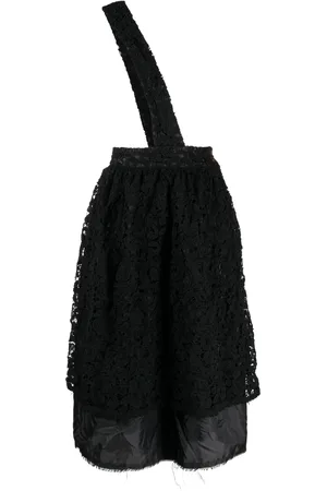 Comme des Garçons Floral-lace high-waisted skirt