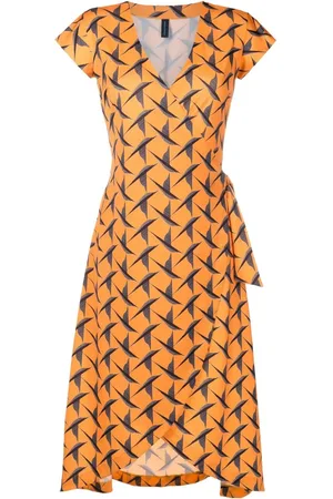 Lygia & Nanny Falcão printed v-neck midi dress