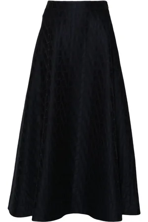 VALENTINO GARAVANI Logo-jacquard midi skirt