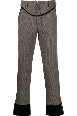Jean Paul Gaultier Velvet-trim trousers