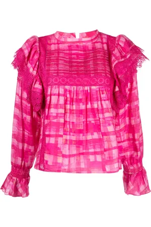 We Are Kindred Chloe check-pattern blouse